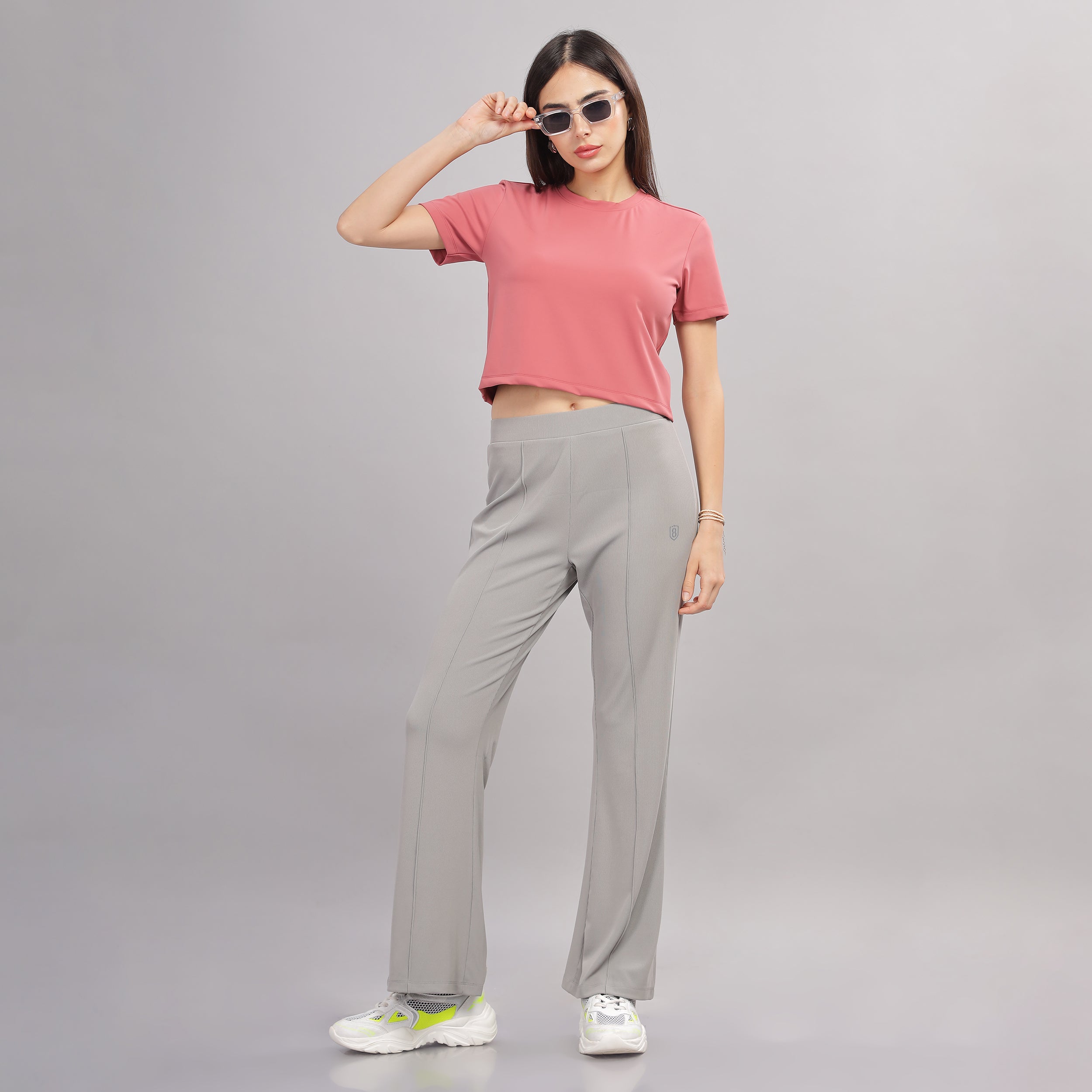 Women’s super stretchy ultra soft sweat wicking Nylon crop top