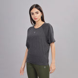 Women UPF Sun Protection Eco Friendly Yoga Top With Batwing Sleeve