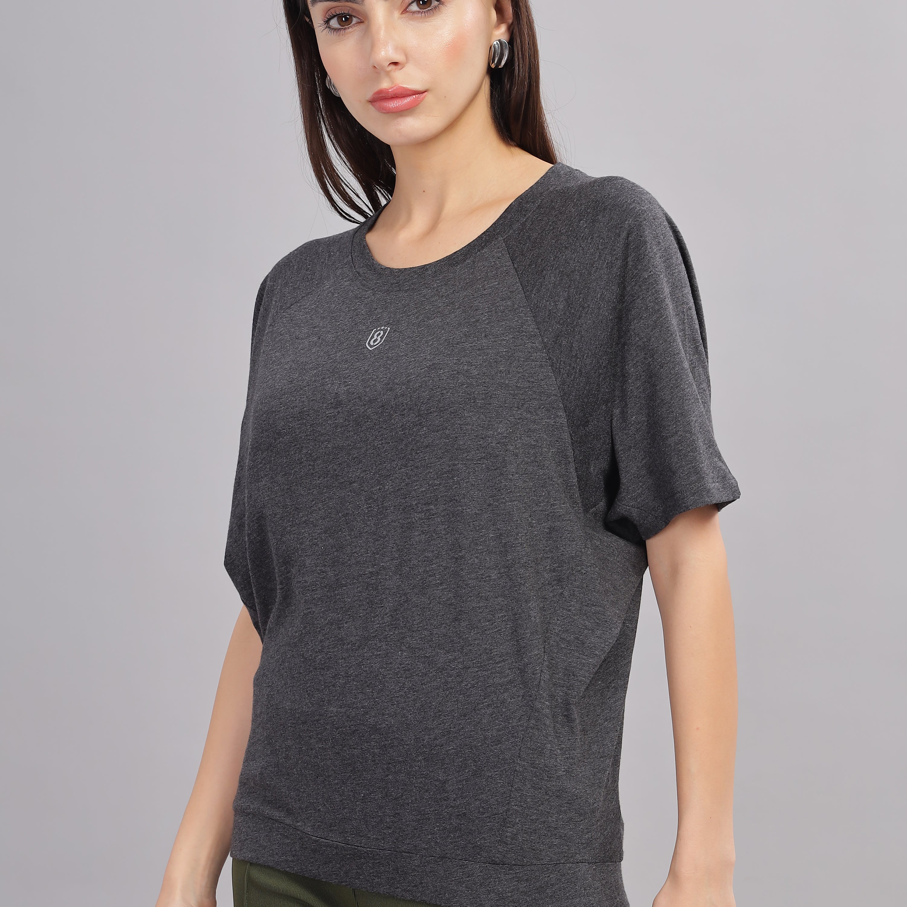 Women UPF Sun Protection Eco Friendly Yoga Top With Batwing Sleeve