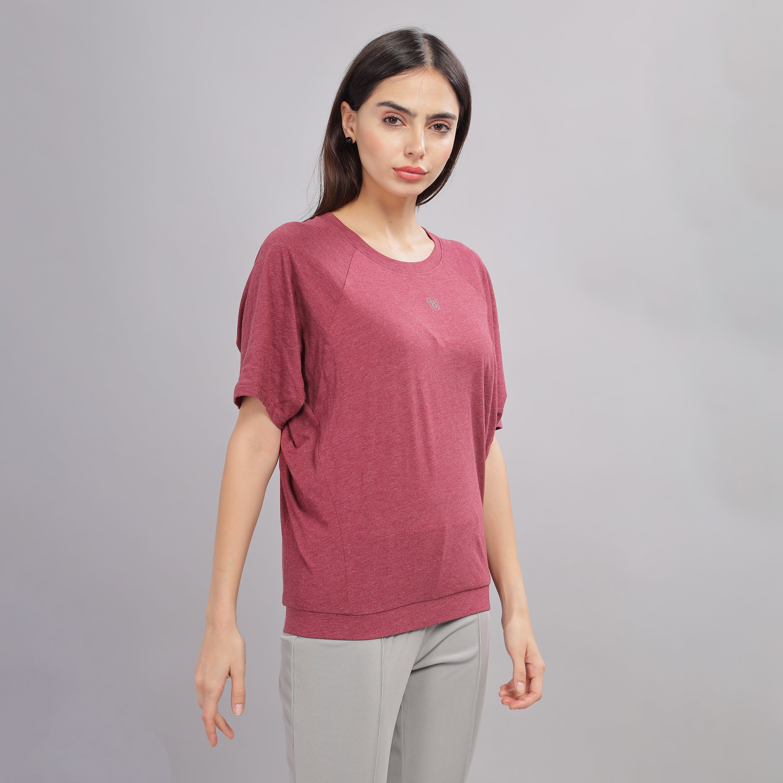 Women UPF Sun Protection Eco Friendly Yoga Top With Batwing Sleeve