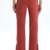 Women's Cotton Slim Flared Stretchy And Comfort Fit Slit Pant