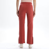 Women's Cotton Slim Flared Stretchy and slim Fit Slit Pant