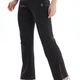 Women's Cotton Slim Flared Stretchy And Comfort Fit Slit Pant