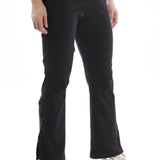 Women's Cotton Slim Flared Stretchy And Comfort Fit Slit Pant