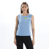 Women's Scoop Neck Tank Top with Chest Print