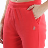 Womens Cotton Crop Top and Draw String Side Pocket Jogger