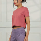 Women’s super stretchy ultra soft sweat wicking Nylon crop top