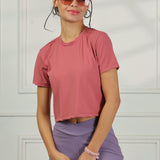 Women’s super stretchy ultra soft sweat wicking Nylon crop top