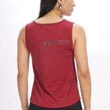 Women's Scoop Neck Tank Top with Chest Print