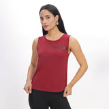 Women's Scoop Neck Tank Top with Chest Print