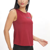 Women's Scoop Neck Tank Top with Chest Print