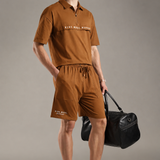 Comfortable Elastic Waistband Shorts Relaxed Fit with Functional Front Patch Pockets