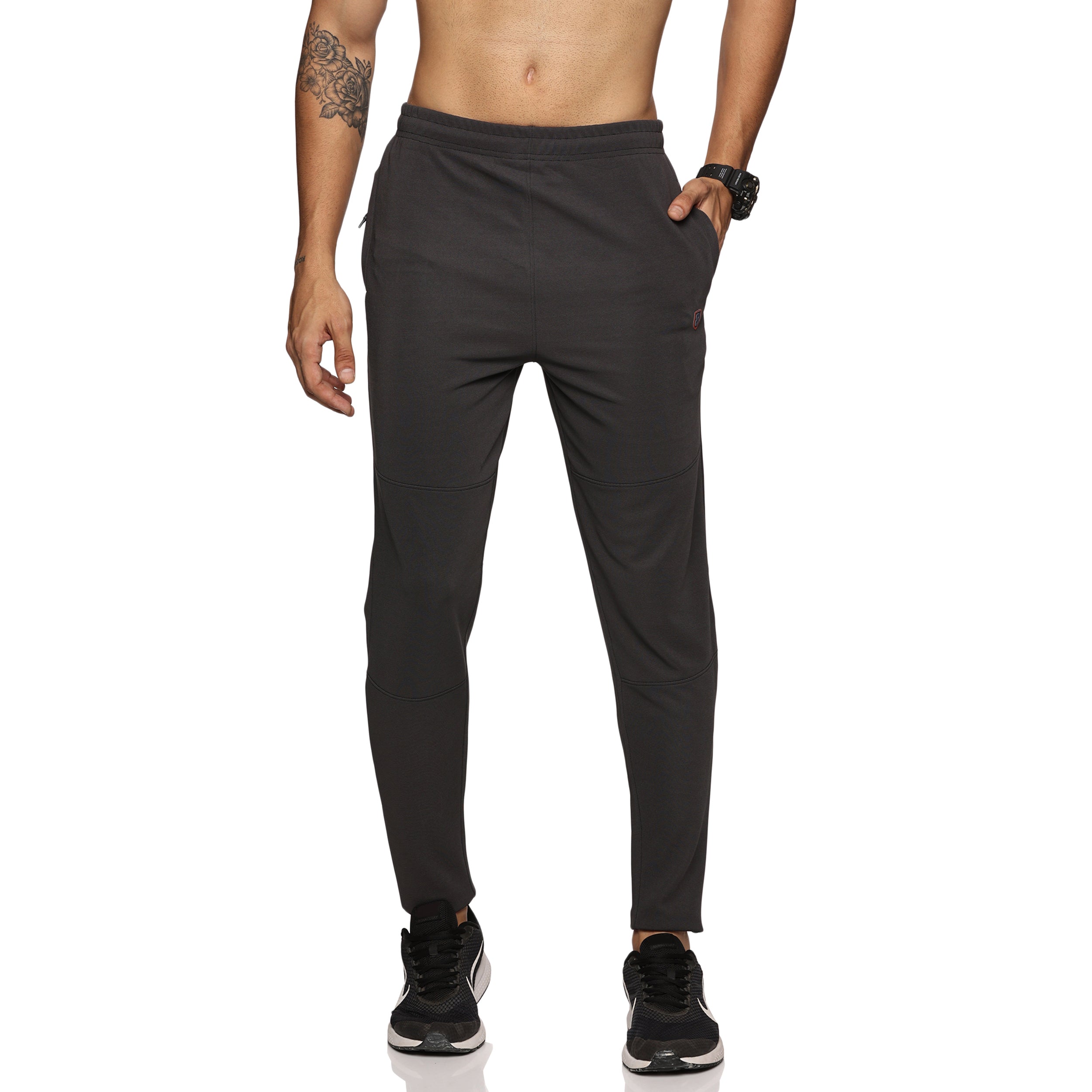 Men's Slim fit track pant with Elasticated waist with drawstring