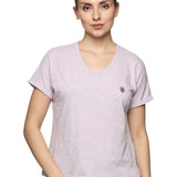 Women 100% organic cotton mega sleeve top (Lilac)