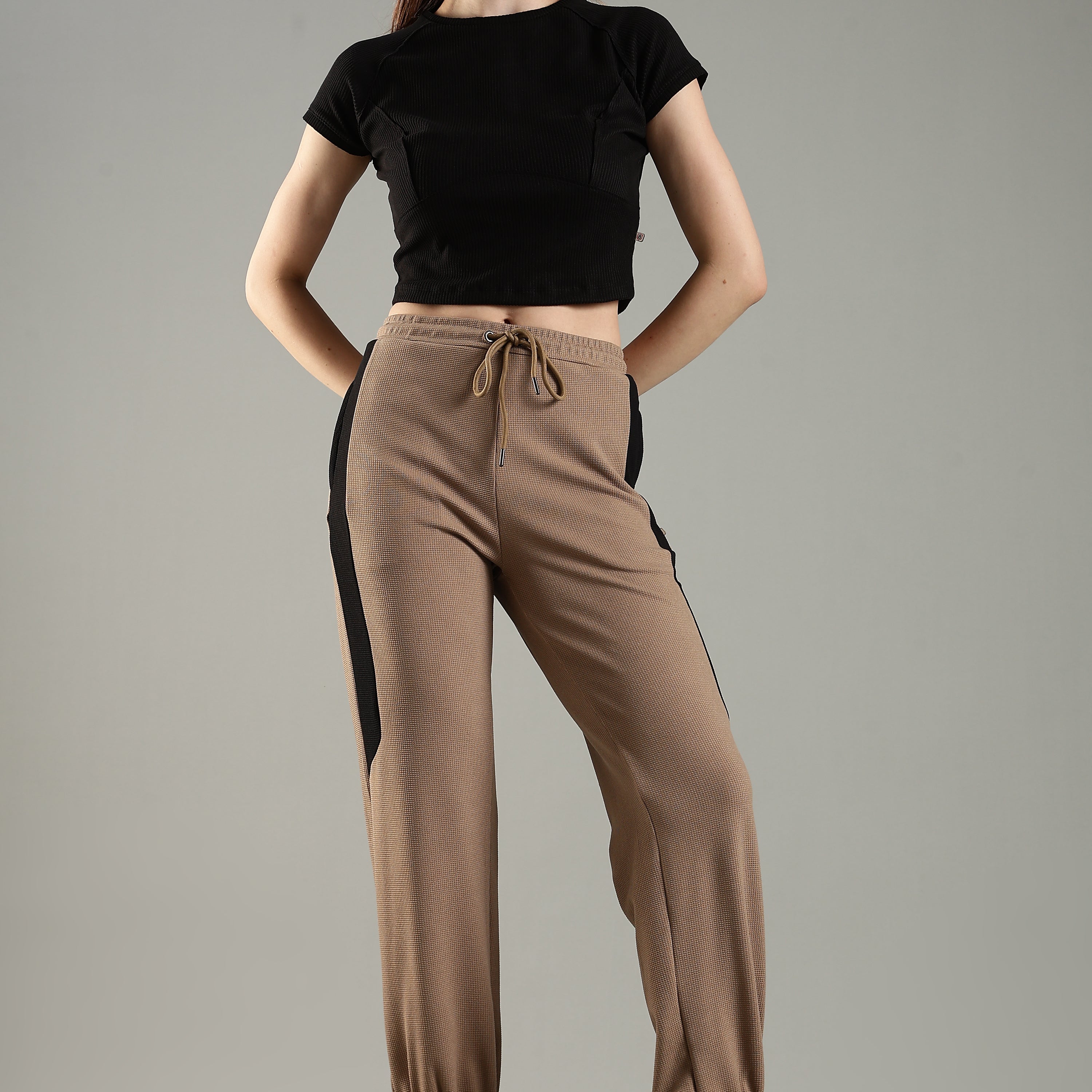 Women's High-neck Corset Top with Raglan Sleeves