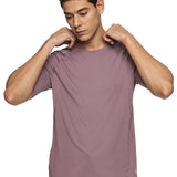 Men Solid High Performance Half Raglan Sleeve