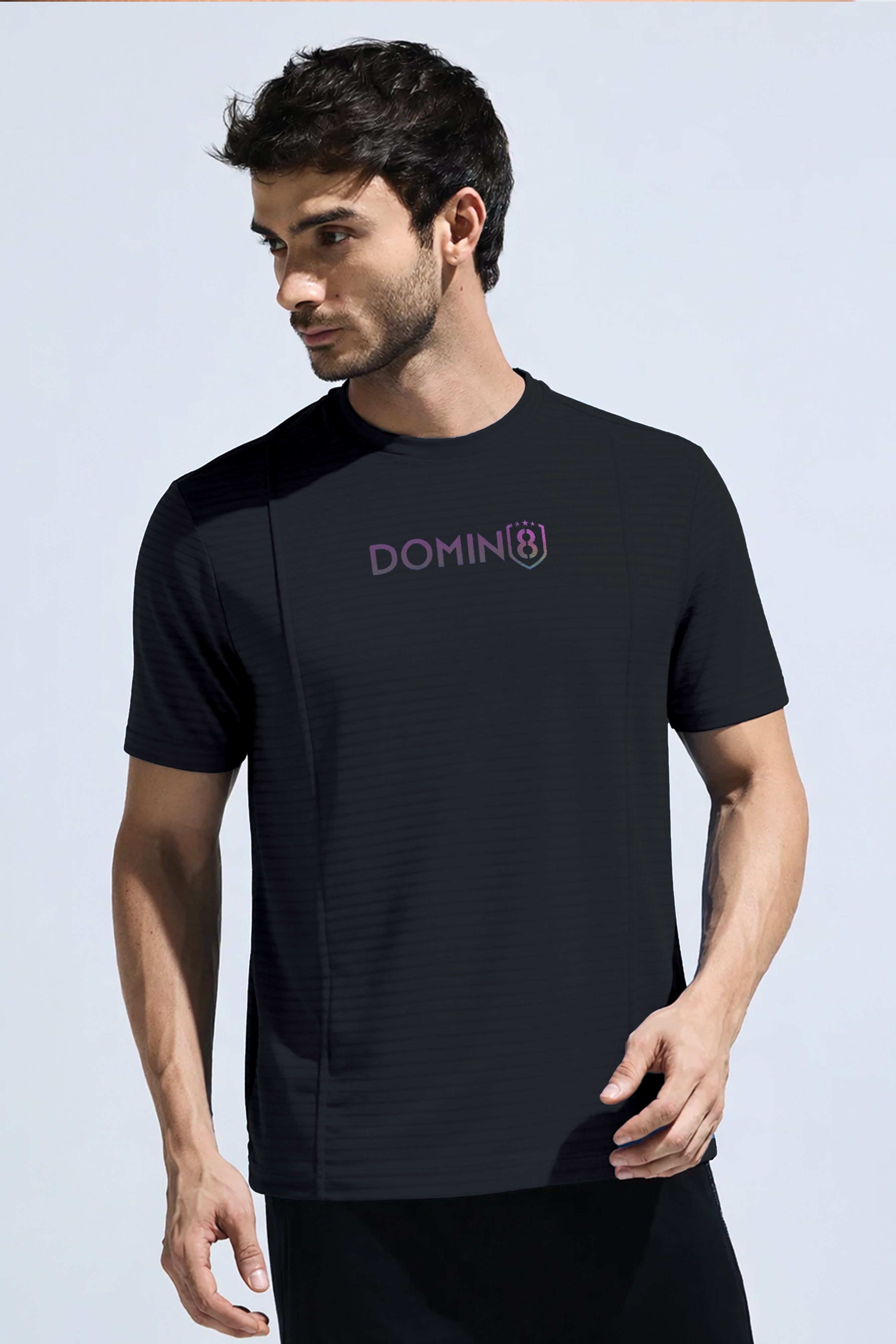 Men's Pintuck T-Shirt with Multi Reflector Chest Print