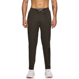 Men side pocket with Zipper closing and outside Drawstring Track Pants (Black)