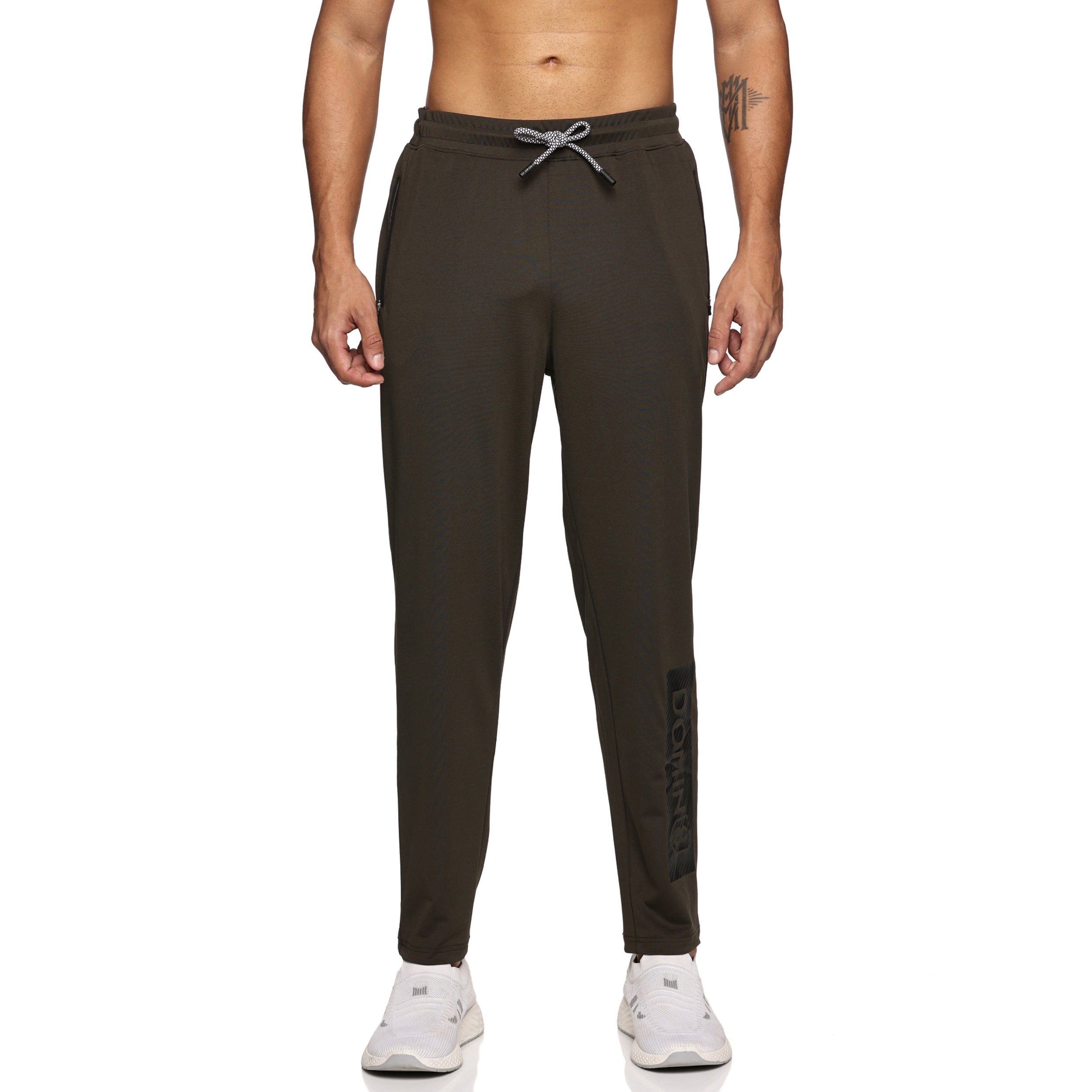 Men side pocket with Zipper closing and outside Drawstring Track Pants