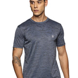 Men Regular Fit Round Neck Half sleeve T shirt (Light Grey)