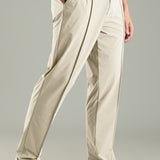 Men's Pintuck Pants with Double Button & Zipper Closure