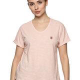 Women 100% organic cotton mega sleeve top (Pink)