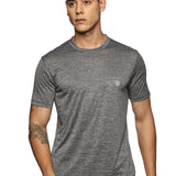 Men Regular Fit Round Neck Half sleeve T shirt (Light Grey)