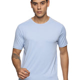 Men Solid High Performance Half Raglan Sleeve