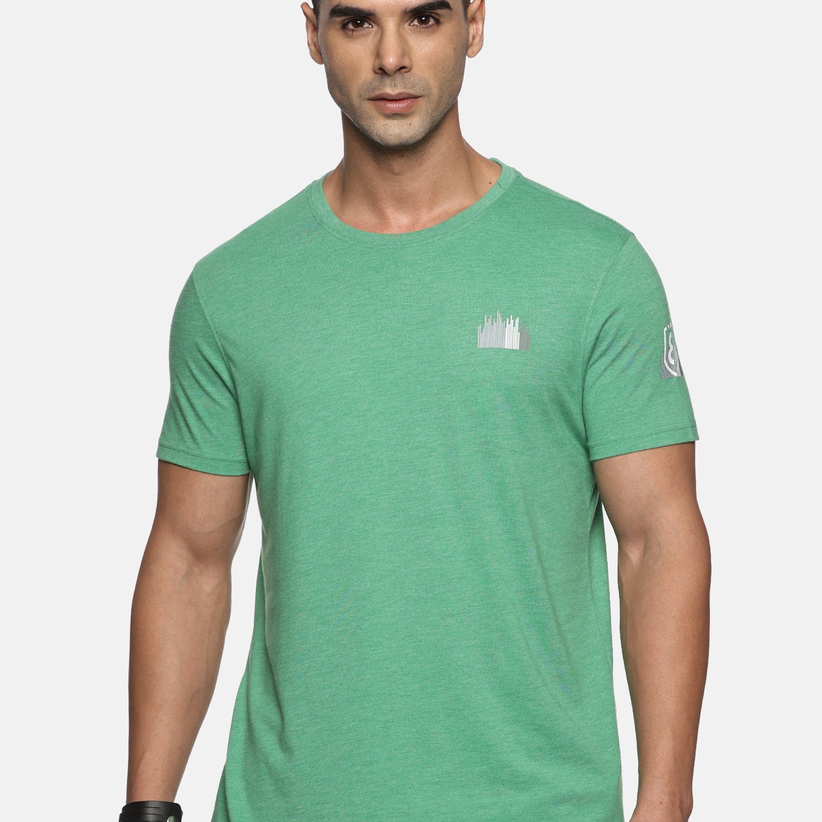 Men Organic Cotton Recycled Polyester Melange effect T Shirt