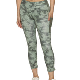 Women's Skin-Fit Training Tights With Tie & Dye Pattern And Elasticated Waist