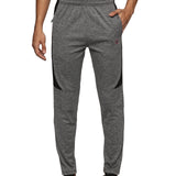 Mens Cut & Sew Track Pant with One Side Zipper Pocket and Inside Drawstring