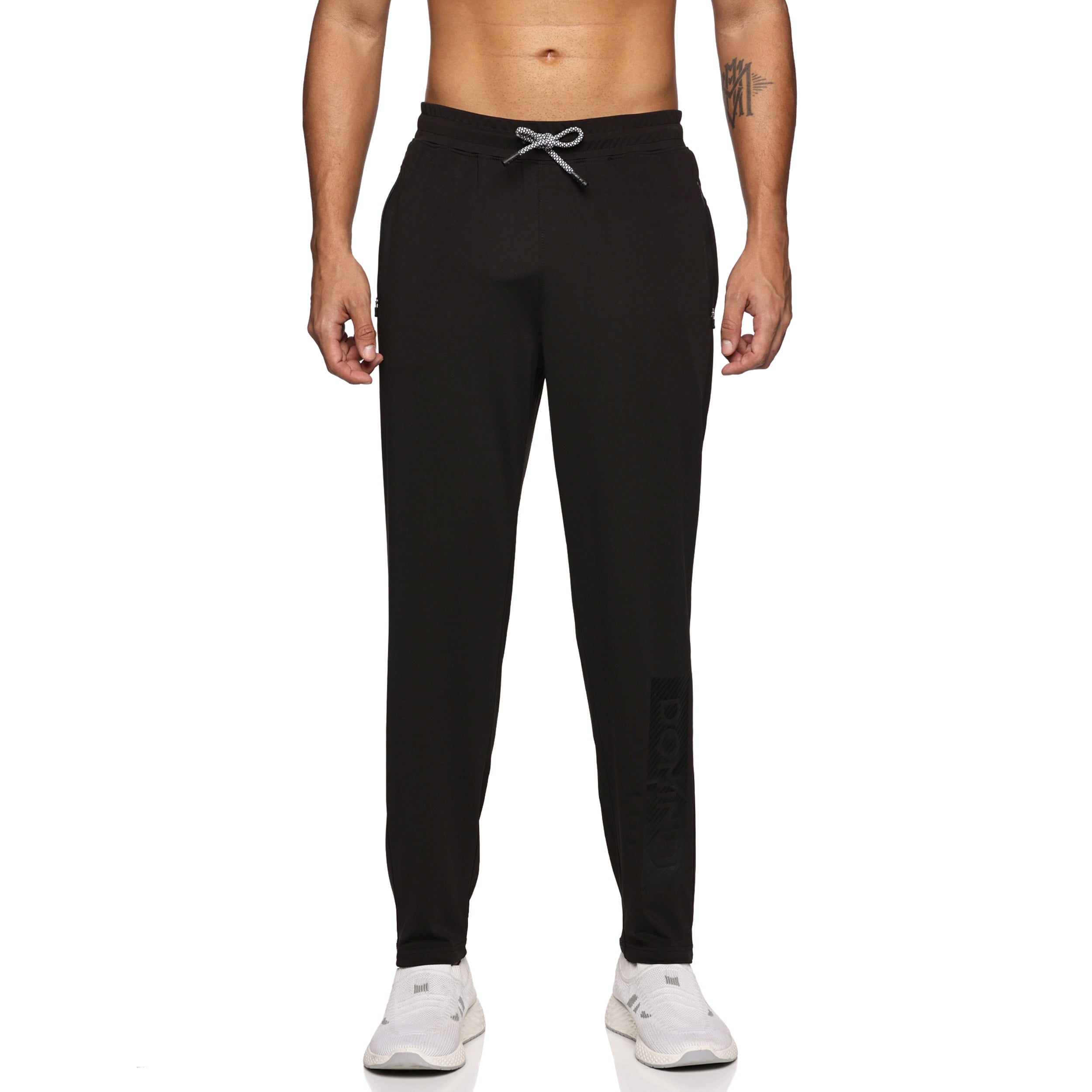 Men side pocket with Zipper closing and outside Drawstring Track Pants