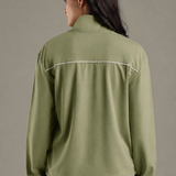 On-Trend Relaxed Fit Pullover set with wide-leg contrast piping bottom for Elevated All-Day Comfort.
