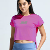 Women's High Low Graphic Print T-Shirt