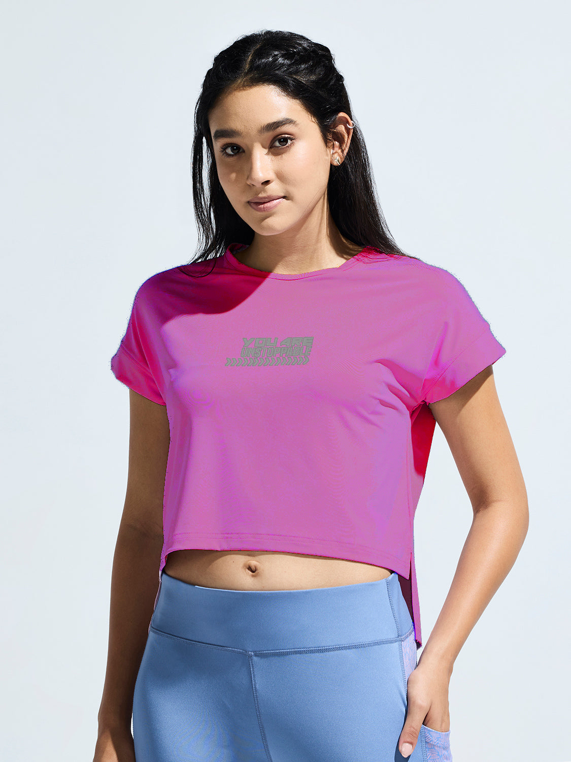 Women's High Low Graphic Print T-Shirt