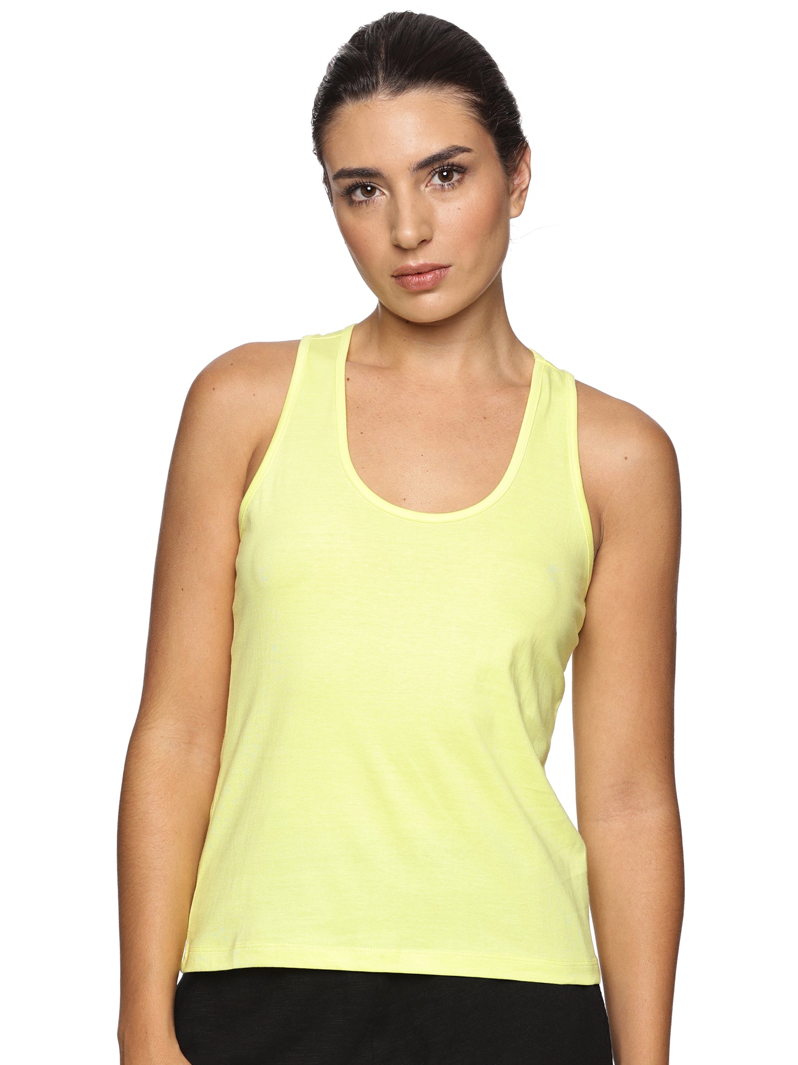 Women Sleeveless Razer Back Running Tank top (Green)