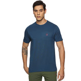 Men Round neck Bamboo Cotton T shirt (Blue)