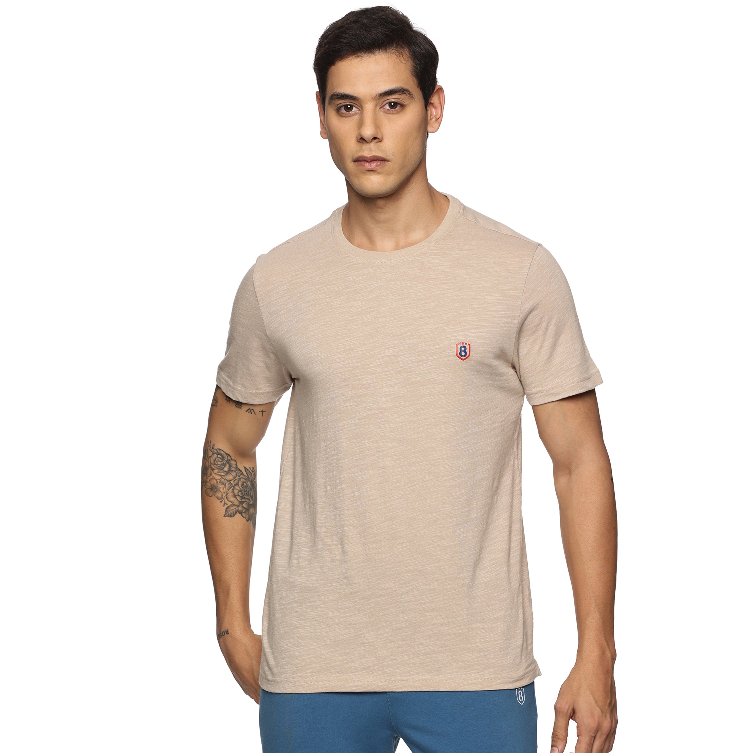 Men Round neck organic cotton T shirt