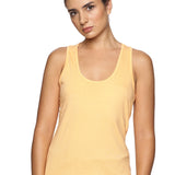 Women Sleeveless Razer Back Running Tank top (Yellow)