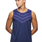 Men Slim Fit Sleeveless Tank Top with Arrow Print at Chest