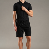 Men Solid Shorts With Side Pocket With Zipper Closure