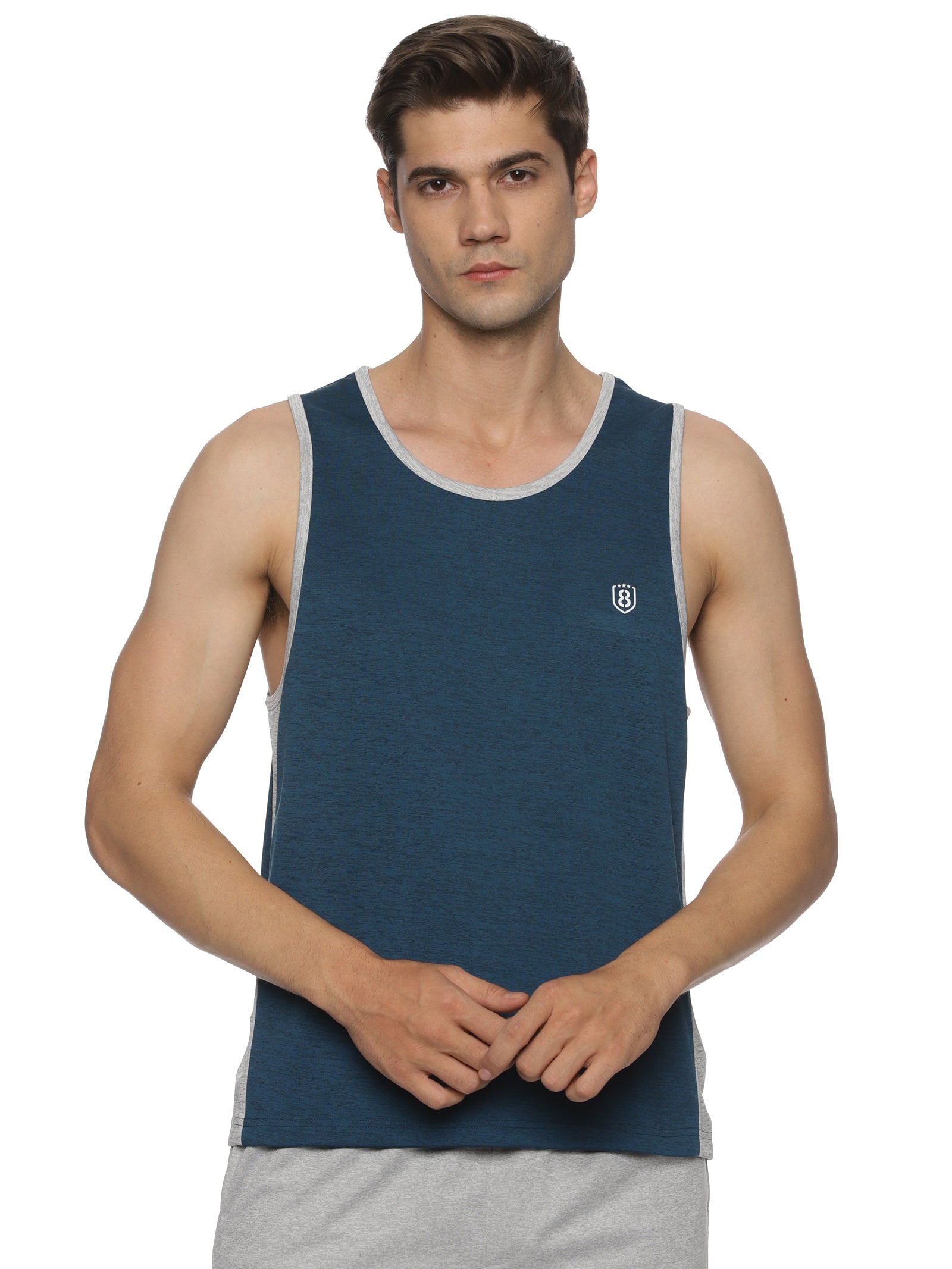 Men Breathable Regular Fit Basketball Tee & Shorts Set
