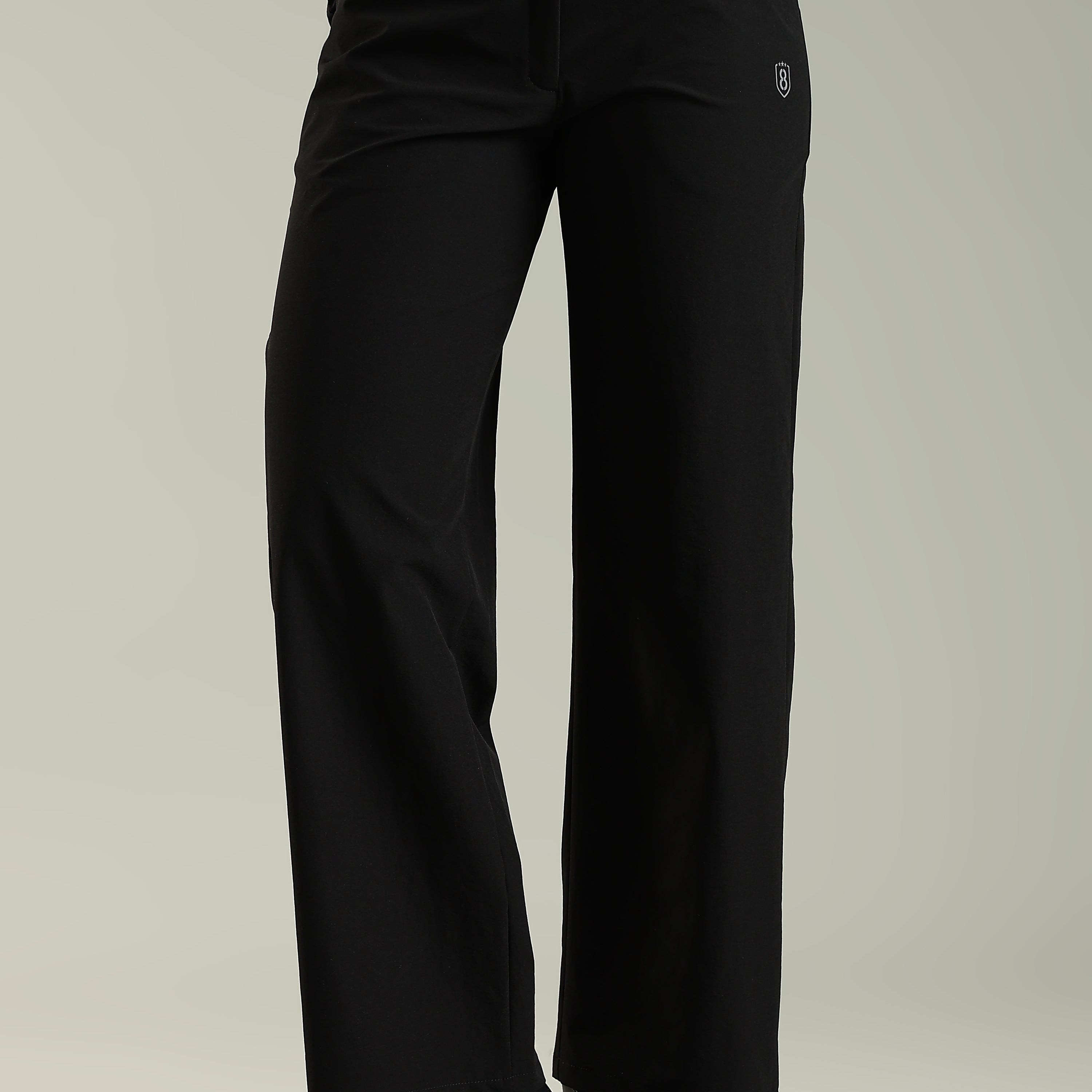 Women's Classic Straight Fit Workleisure Pant with Side Elastic & Zipper Closure