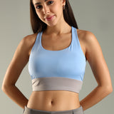 Women's Criss Cross Back Sports Bra with Detachable Pad