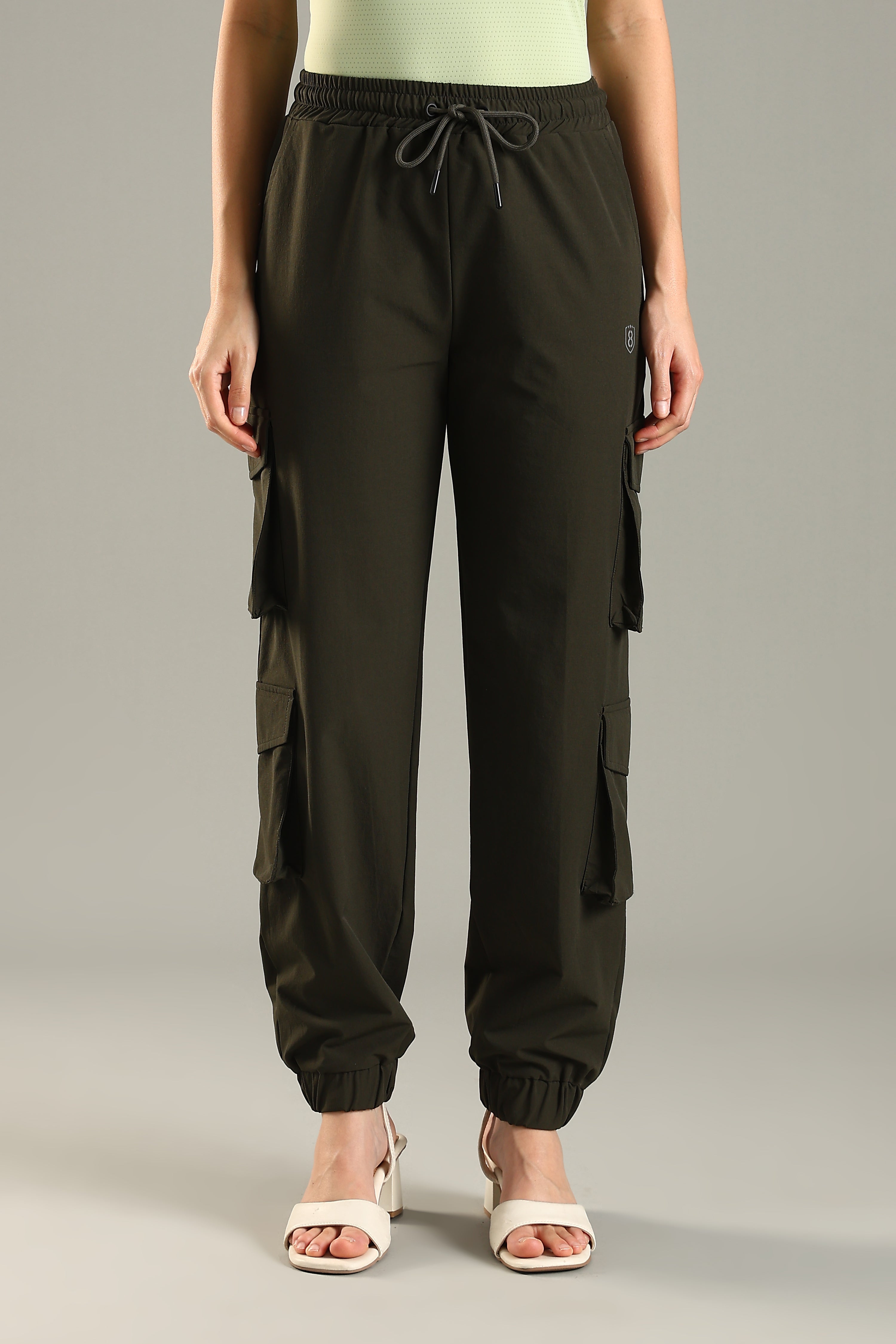 Women Stylish Multi pocket Pants with Adjustable Drawstring