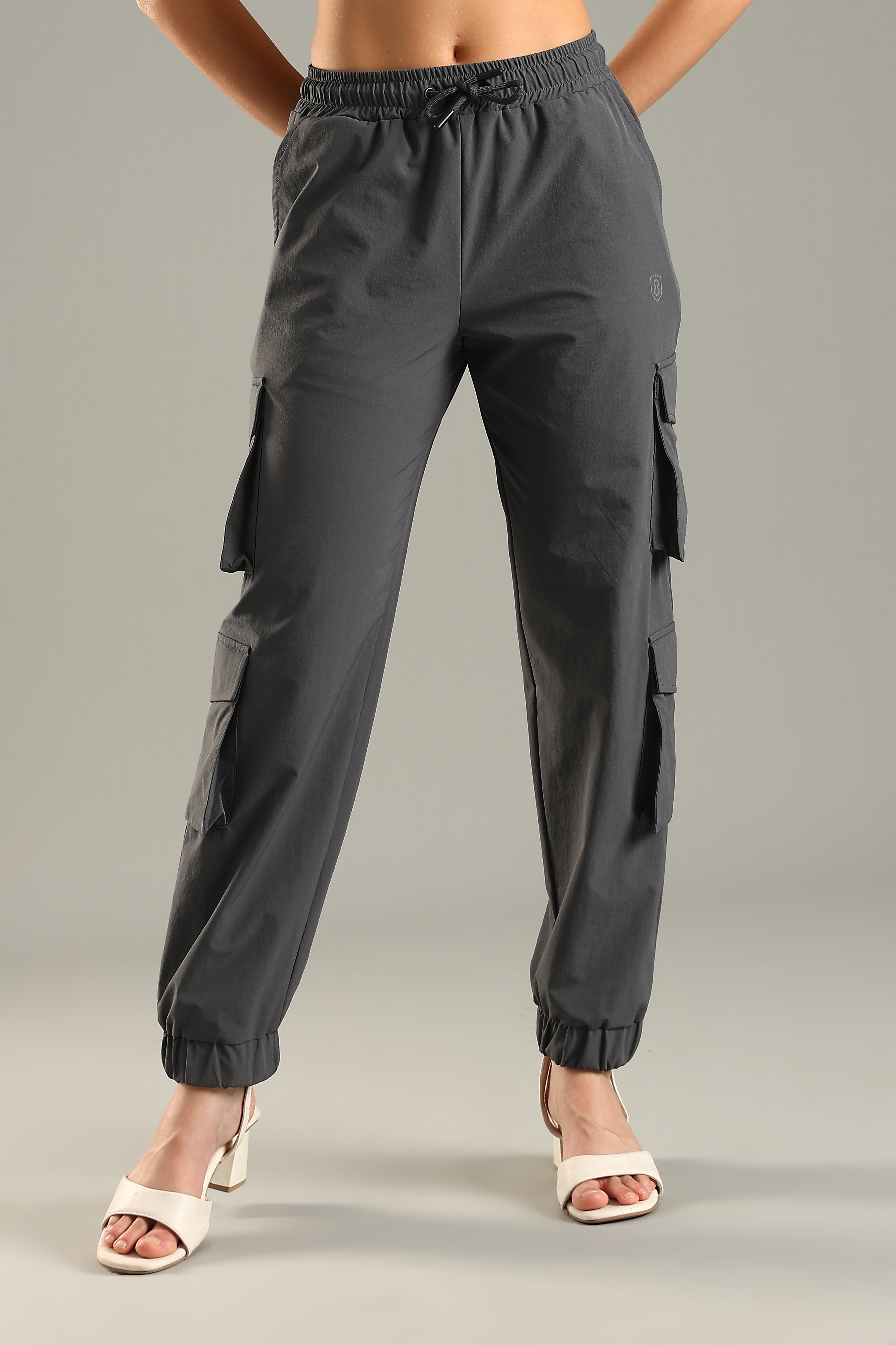 Women Stylish Multi pocket Pants with Adjustable Drawstring