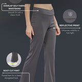 DOMIN8 Women Flared Mid-Rise Trousers