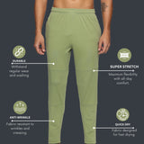 Men One Side Zipper Pocket and Inside Drawstring Trackpant