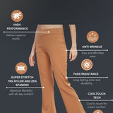 DOMIN8 Women Flared Mid-Rise Trousers