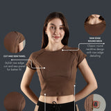 Women's High-neck Corset Top with Raglan Sleeves